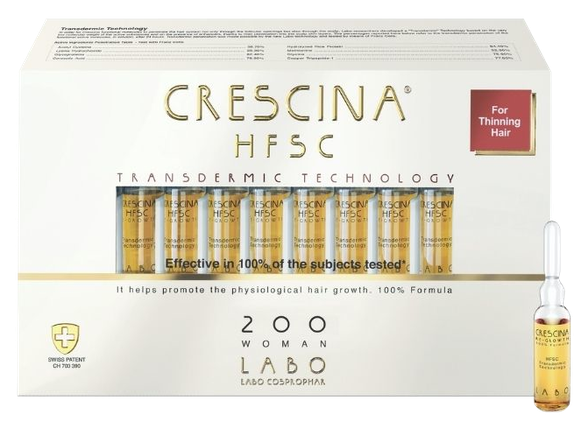 CRESCINA HFSC Transdermic 200 Woman ampulas, 20 gab.