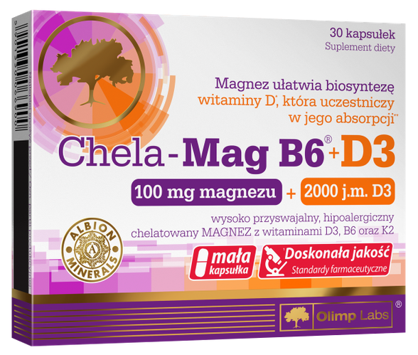 OLIMP LABS CHELA MAG B6 +D3 capsules, 30 pcs.