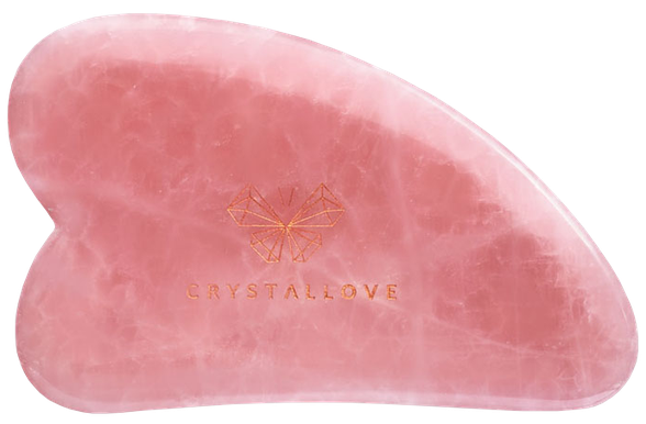 CRYSTALLOVE GuaSha Rose Quartz massage plate, 1 pcs.