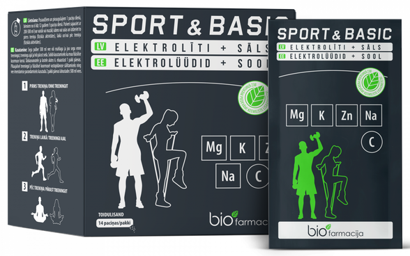 BIOFARMACIJA Bio MAGNIJS + Bio KĀLIJS Sport & Basic powder, 14 pcs.