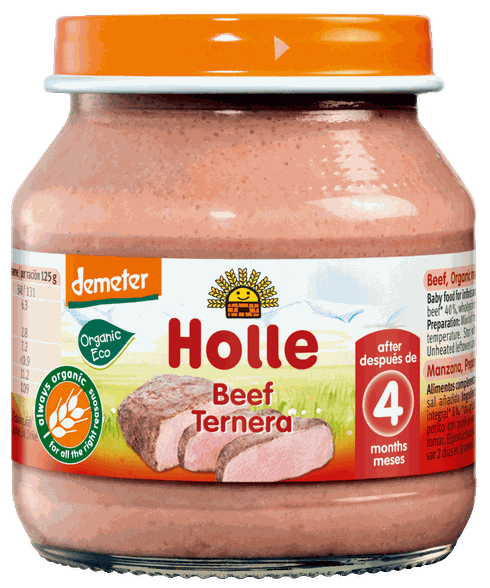 HOLLE from 4 mon. Beef puree, 125 g