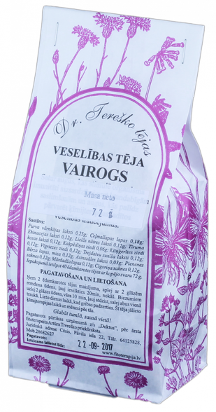 DR.TEREŠKO Vairogs beramā tēja, 72 g