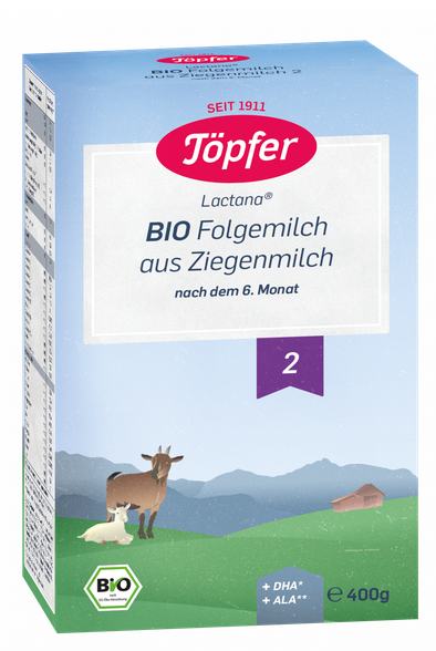 TOPFER BIO 2 From the Age of 6 Months Ecological on Goat Milk milk powder, 400 g