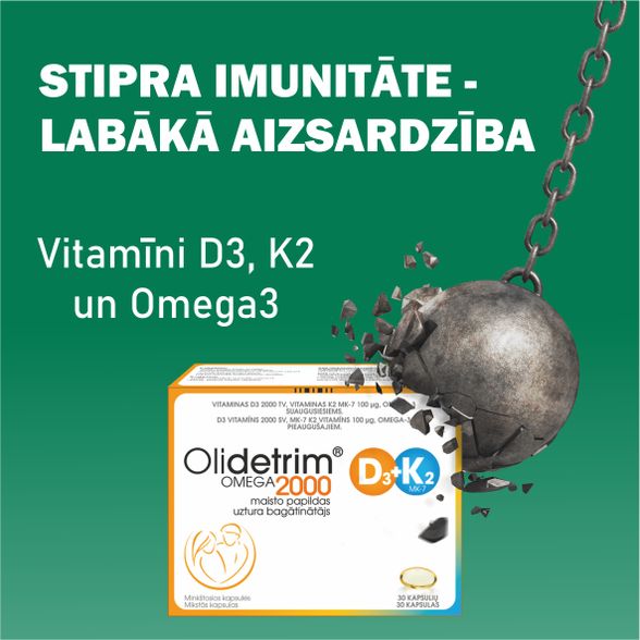OLIDETRIM  Omega 2000 D3 + K2 mīkstās kapsulas, 30 gab.
