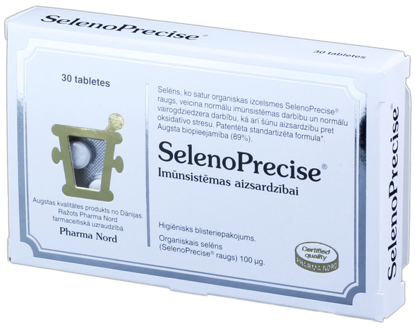 PHARMA NORD Selenoprecise tabletes, 30 gab.