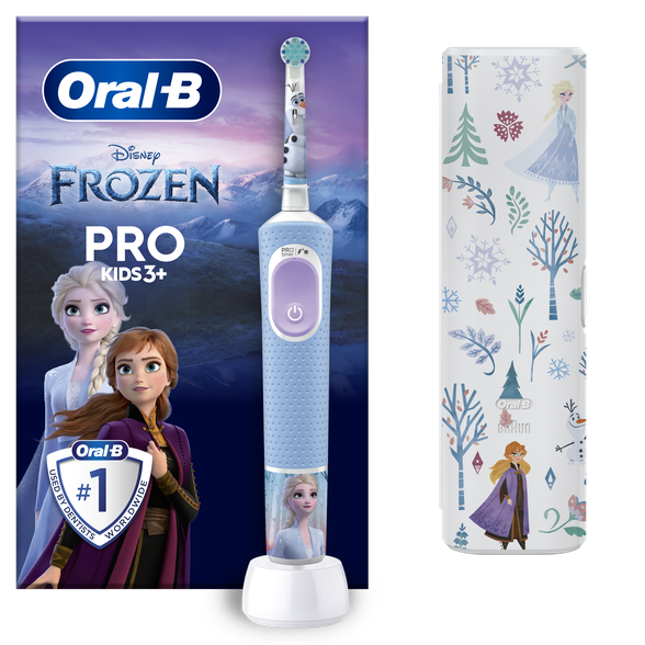 ORAL-B Pro Kids Frozen с дорожным футляром электрическая зубная щетка, 1 шт.