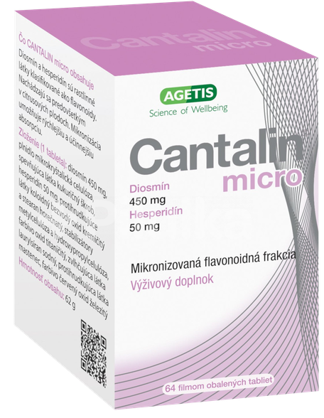 CANTALIN   Micro Диосмин 450 мг Гесперидин 50 мг таблетки, 64 шт.