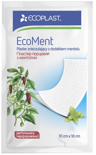 ECOPLAST Ecoment Warming Pepper Menthol 10x18cm bandage, 1 pcs.