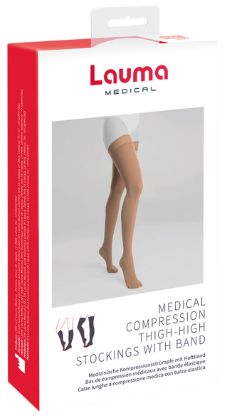 LAUMA MEDICAL (beige), size 2K, Class II, pair compression thigh-high stockings, 1 pcs.