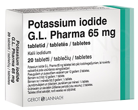 POTASSIUM IODIDE 65 mg tabletes, 20 gab.