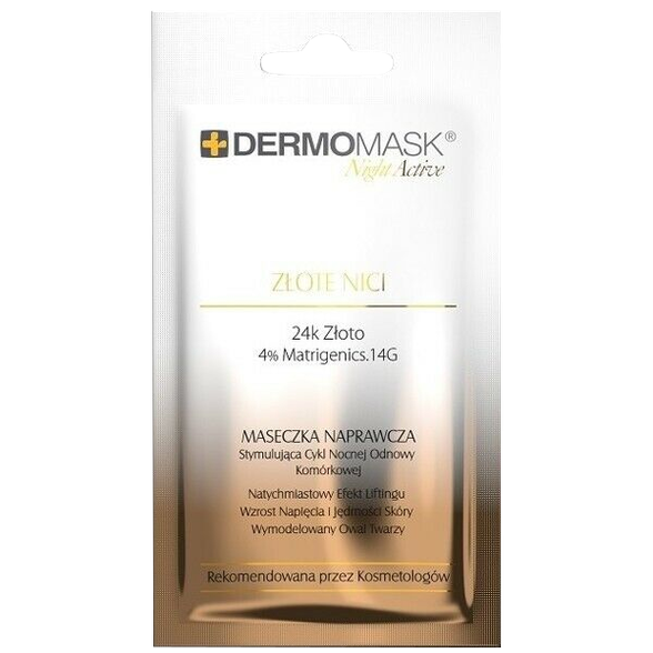 L'BIOTICA Dermomask Night Gold Threads sejas maska, 12 ml