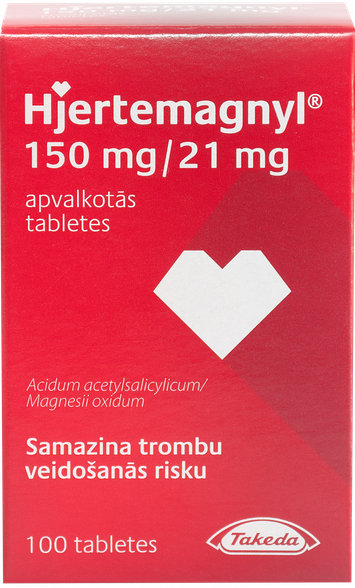 HJERTEMAGNYL 150 mg/21 mg tabletes, 100 gab.