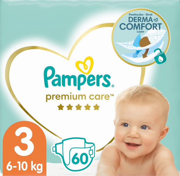 PAMPERS Premium Care-3 (6-10 kg) diapers, 60 pcs.