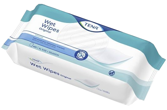 TENA Wet Wipes Original 30x20 см влажные салфетки, 80 шт.