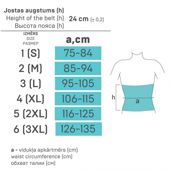 TONUS ELAST 9901-01, Izmērs 6, bēšs, stomas slimniekiem elastīgā pēcoperāciju josta, 1 gab.