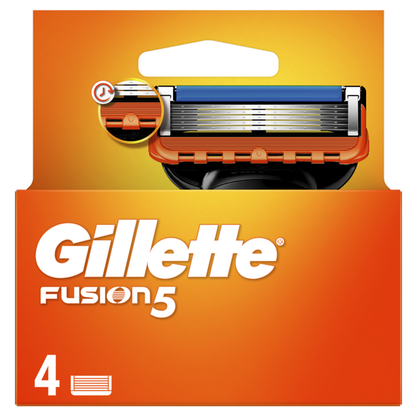 GILLETTE Fusion skuvekļu maināmās kasetnes, 4 gab.