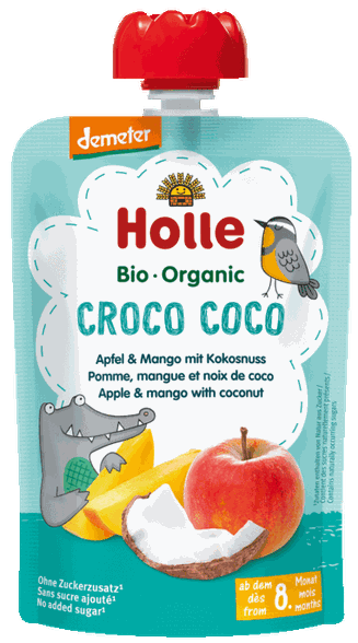HOLLE Яблоко, манго и кокос пюре, 100 г