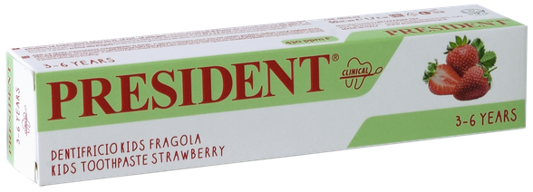 PRESIDENT Kids Strawberry toothpaste, 50 ml