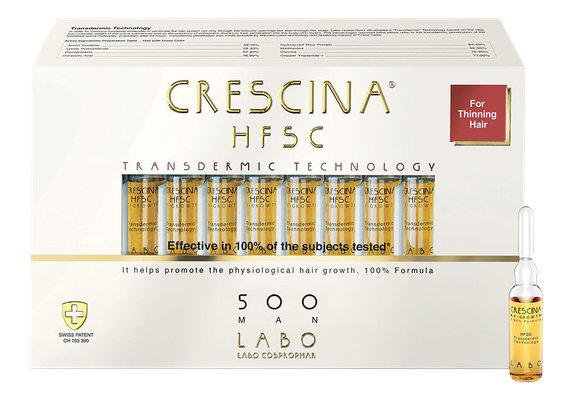 CRESCINA HFSC Transdermic 500 Man ampoules, 20 pcs.