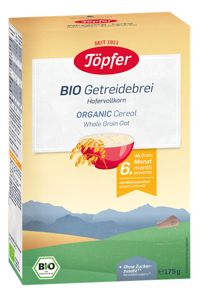 TOPFER From the Age of 6 Months Bio Whole Grain Oatmeal porridge, 175 g