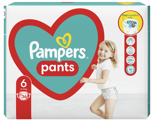 PAMPERS Maxi Pack 6 (14-19 kg) nappy pants, 36 pcs.