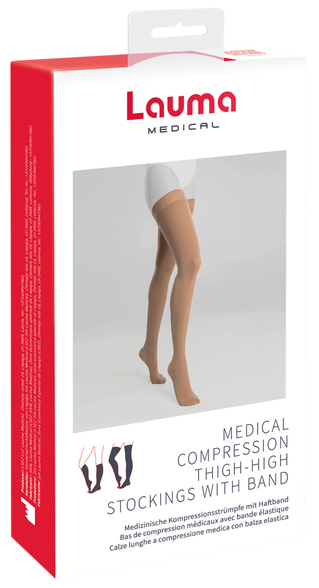 LAUMA MEDICAL (beige), size 4D, Class II, pair compression thigh-high stockings, 1 pcs.