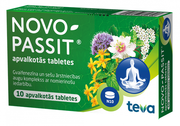 NOVO-PASSIT 200 mg tabletes, 10 gab.