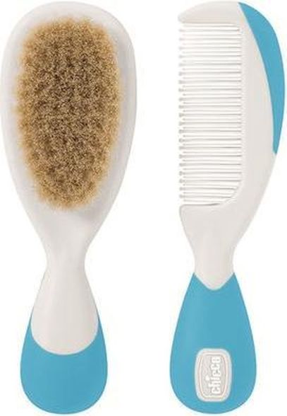 CHICCO blue hair brush with comb hair care set,