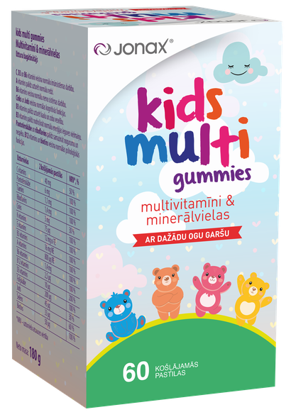 JONAX Kids Multi Gummies (с разными вкусами ягод) жевательные пастилки, 60 шт.