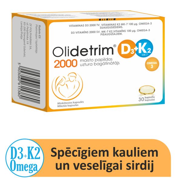 OLIDETRIM  Omega 2000 D3 + K2 мягкие капсулы, 30 шт.