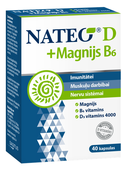 NATEO D 4000 SV + Magnesium B6 capsules, 40 pcs.