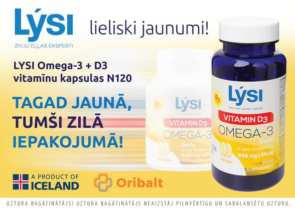 LYSI Omega - 3 Vitamin D3 capsules, 120 pcs.