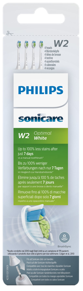PHILIPS Sonicare W2 Optimal White (white) electric toothbrush heads, 4 pcs.