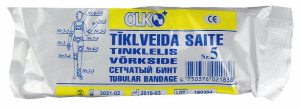 OLKO  non-sterile Nr.5 tubular bandage, 1 pcs.