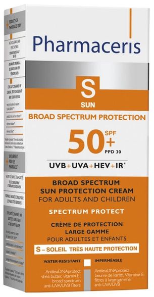 PHARMACERIS S Spectrum Protect SPF 50+ saules aizsarglīdzeklis, 50 ml