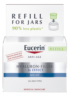 EUCERIN Hyaluron-Filler uzpildes iepakojums nakts sejas krēms, 50 ml