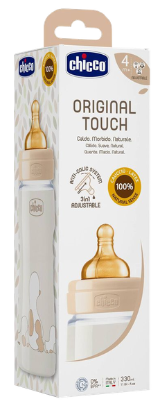 CHICCO Original Touch unisex 330 ml pudelīte , 1 gab.