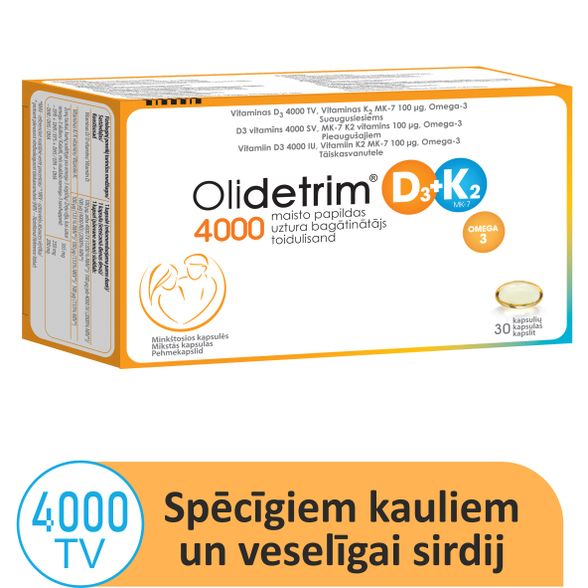 OLIDETRIM  4000 D3+K2 Omega 3 capsules, 30 pcs.