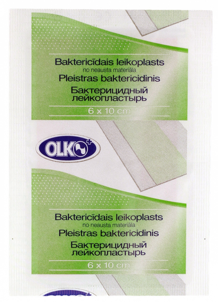 OLKO  6 x 10 см бактерицидный пластырь, 1 шт.