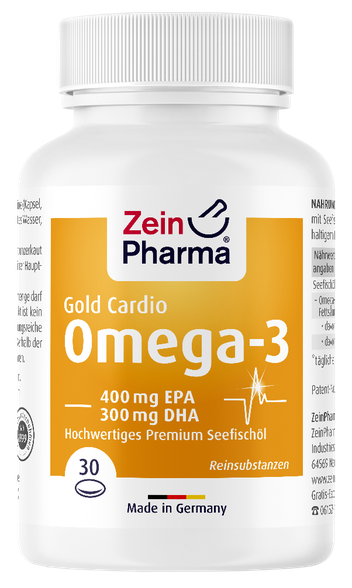 ZEINPHARMA Omega-3 Gold Cardio kapsulas, 30 gab.