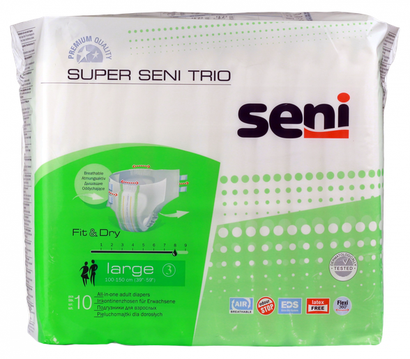SENI Trio Super Large diapers, 10 pcs.