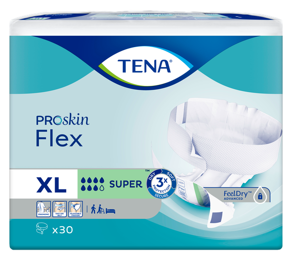 TENA Flex Super XL diapers, 30 pcs.
