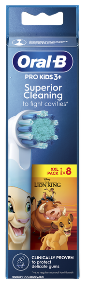 ORAL-B Lion King Brush Kids 3+ elektriskās zobu birstes uzgaļi, 8 gab.