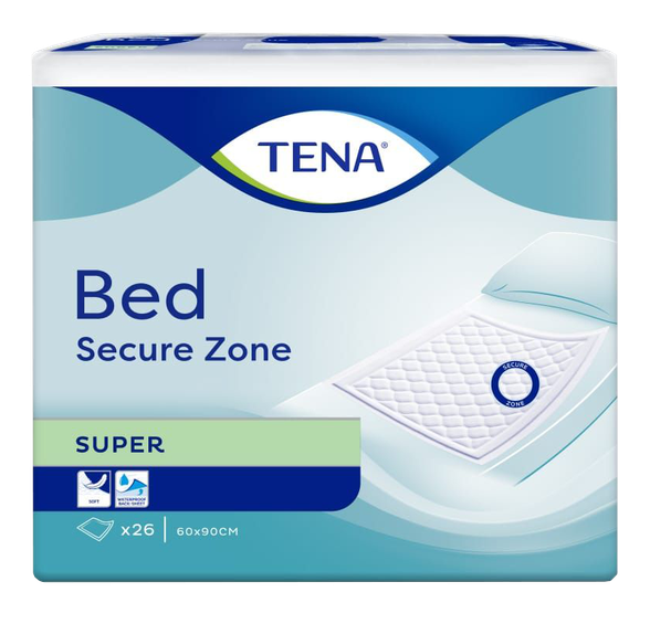 TENA Bed Secure Zone Super 60x90 cm впитывающие простыни, 26 шт.