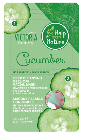 VICTORIA BEAUTY Cucumber Deep Cleansing Peel-off 7ml sejas maska, 2 gab.