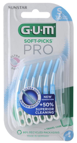 GUM Soft-Picks Pro Small zobstarpu birstīte, 30 gab.