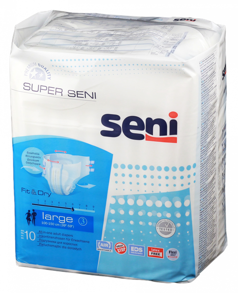 SENI Super Large diapers, 10 pcs.