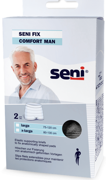 SENI Fix Comfort Man Large Black biksītes, 2 gab.