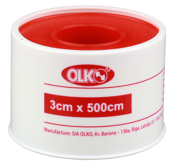 OLKO  3 х 500 см лейкопластырь в рулоне, 1 шт.