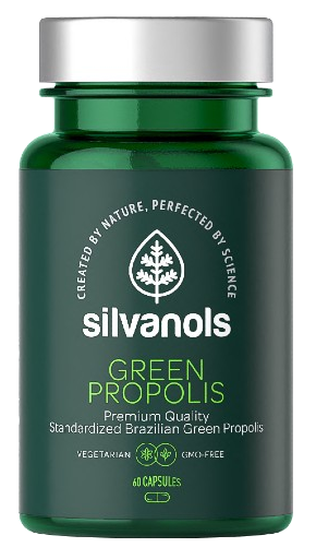 SILVANOLS Premium Green Propolis kapsulas, 60 gab.
